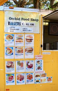 Orchid Food Shop Koloa Food Truck Menu